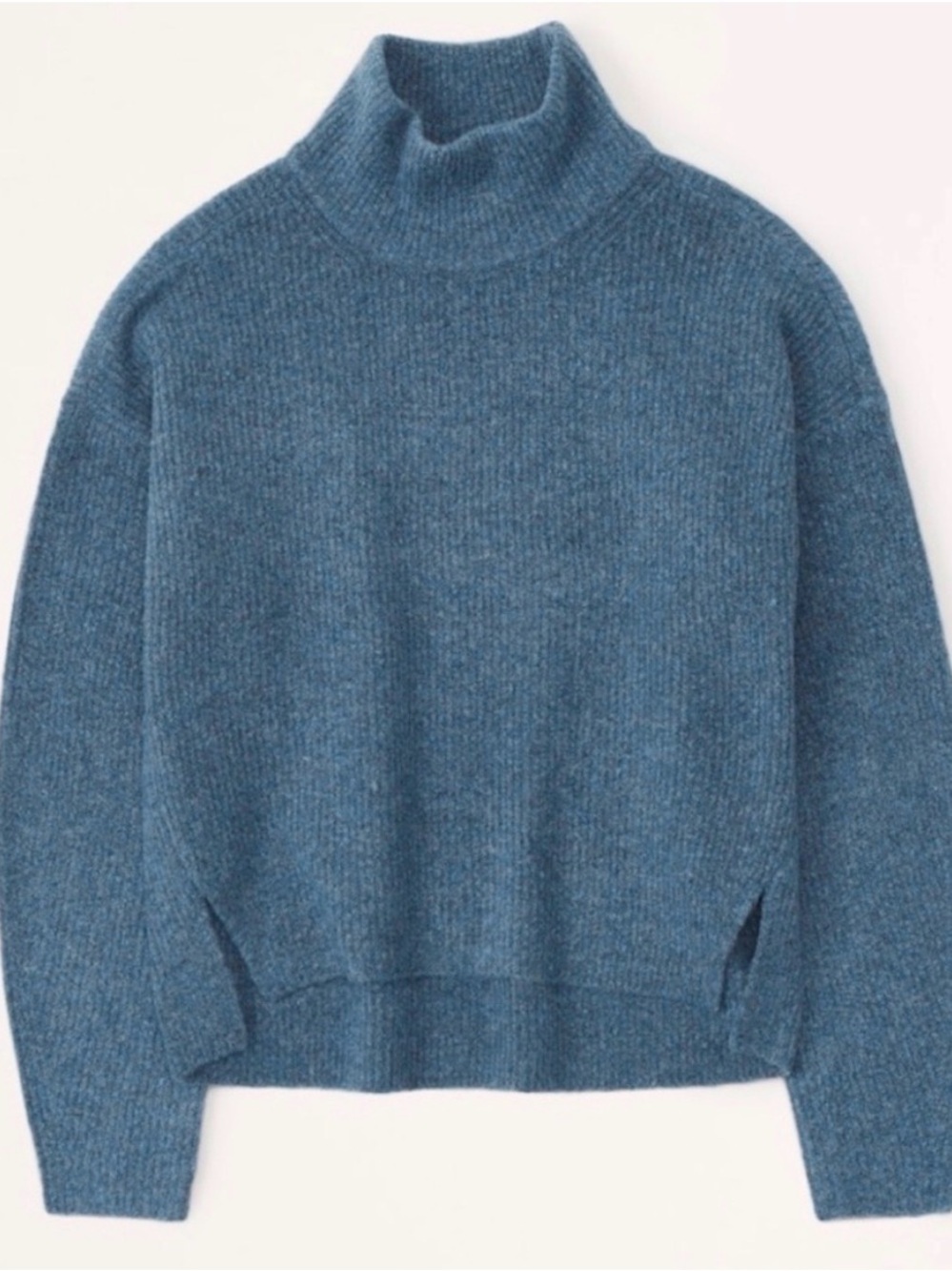 NWOT Abercrombie Wool-Blend Tuckable Mock-Neck Sweater
